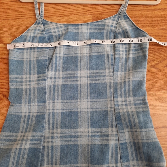 DIvided H&M Woven Fabric Womens Fitted Mini Dress Zip Side Spaghetti Straps SZ M - Picture 8 of 12